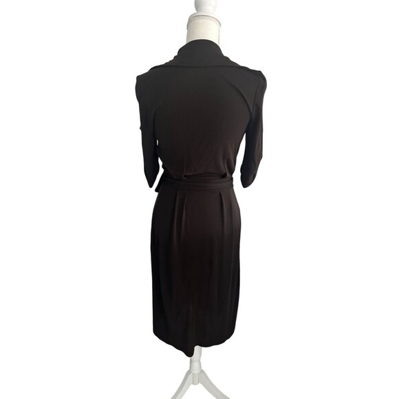 DIANE VON FURSTENBERG DVF Brown Signature Wrap Dress Size 2 - Picture 3 of 8